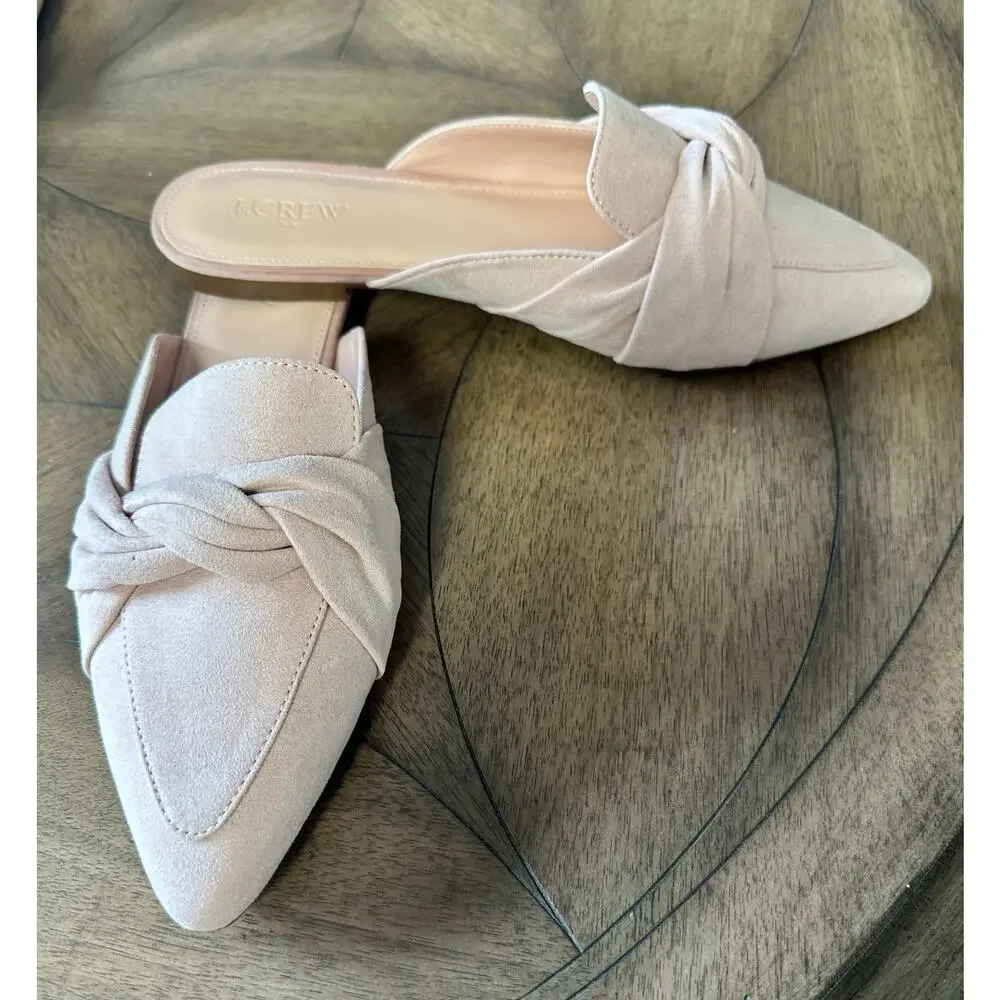 J Crew Women's Soft Pink Mule Pointed Toe Slides - Easy Slip On NWOT - Picture 4 of 6